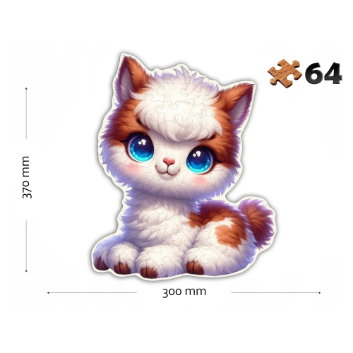 Puzzle Drewniane Lama 64 elementy